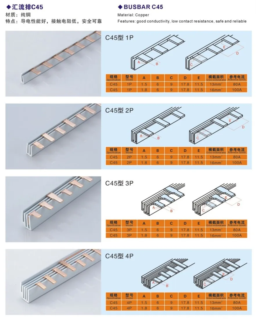 Earth electric copper Pin Type Busbar